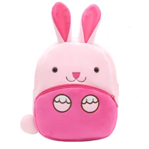 Anykidz 3D Pink Rabbit School Backpack Cute Animal With Cartoon Designs Children Toddler Plush Bag For Baby Girls and Boys