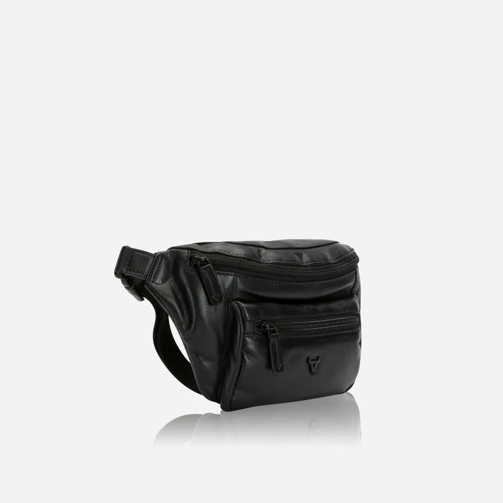 Armstrong Classic Style Leather Waist Bag, Black