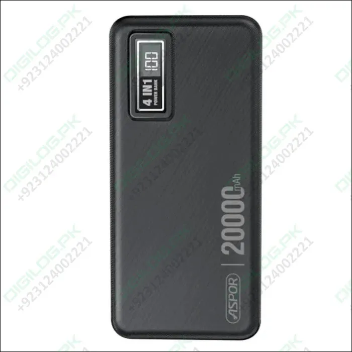ASPOR A301 4 In 1 Power Bank 20000Mah With LCD Digital Display