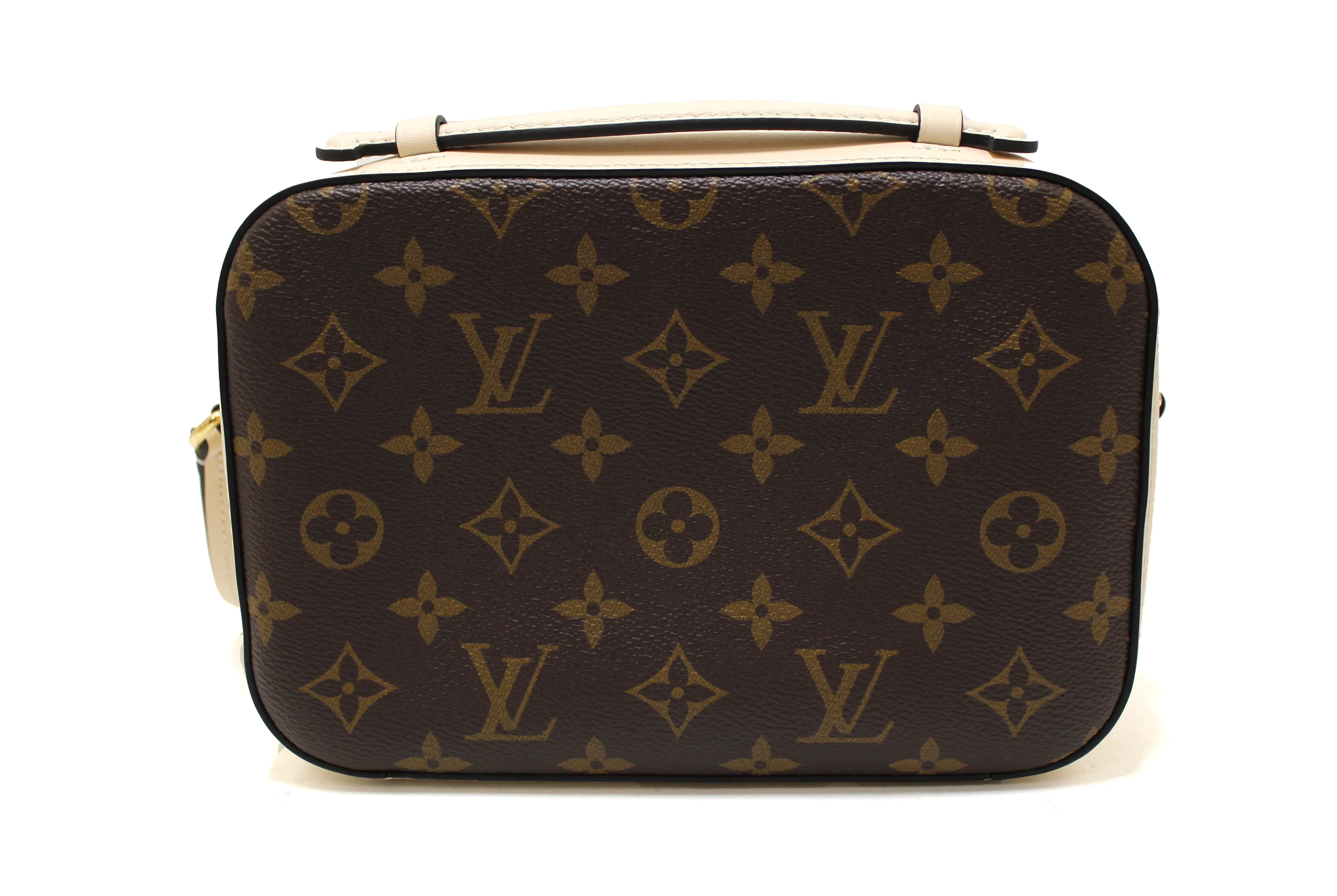 Authentic Louis Vuitton Monogram Creme Saintonge Messenger Crossbody Bag