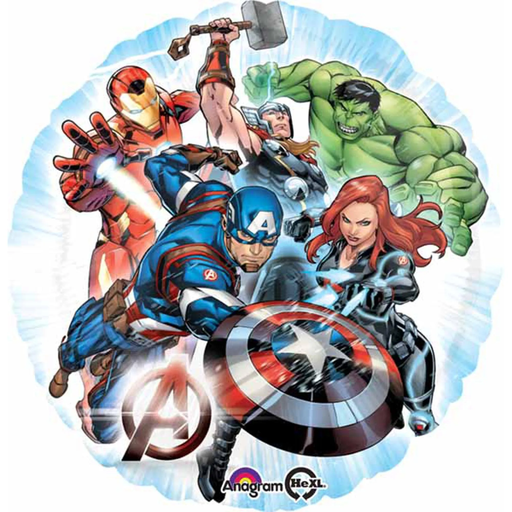 Avengers 18" Round Foil Balloon - Assembled