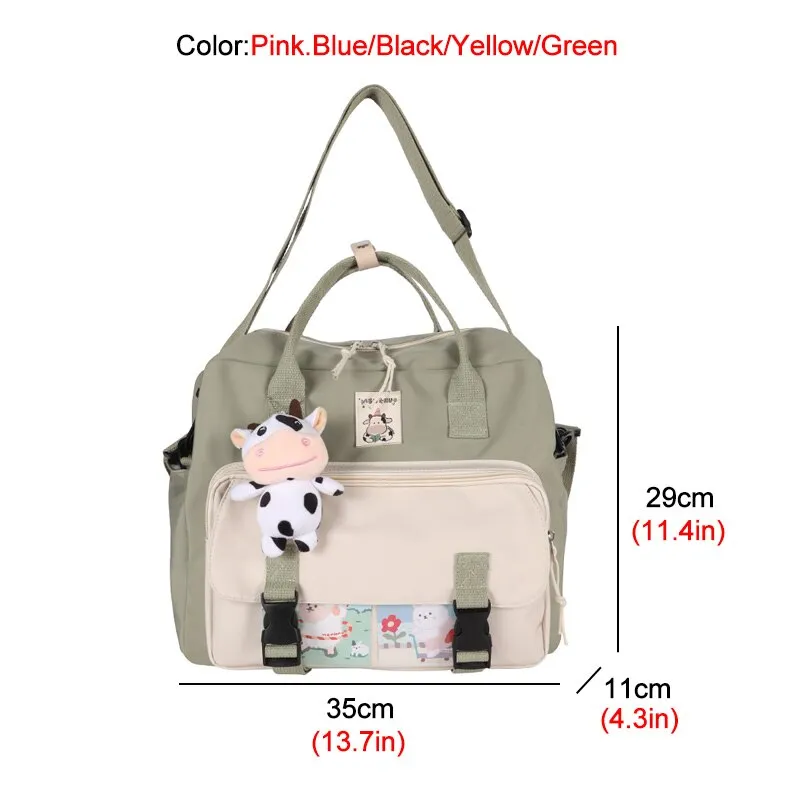 Back to College DCIMOR Lovely Multifunctional Backpack Teenage Girl Buckle Travel Bag Female Small Schoolbag Transparent Pocket Women Backpacks