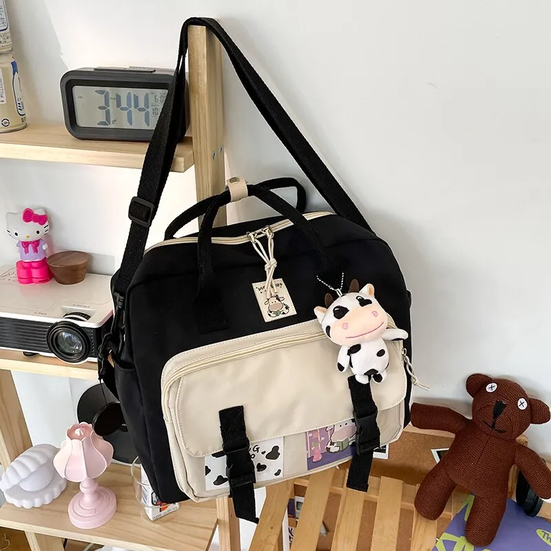 Back to College DCIMOR Lovely Multifunctional Backpack Teenage Girl Buckle Travel Bag Female Small Schoolbag Transparent Pocket Women Backpacks