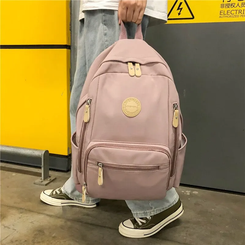 Back to College DCIMOR New Waterproof Nylon Women Backpack Female Travel bag Backpacks schoolbag for Teenage girls Multi-pocket bookbag Mochila