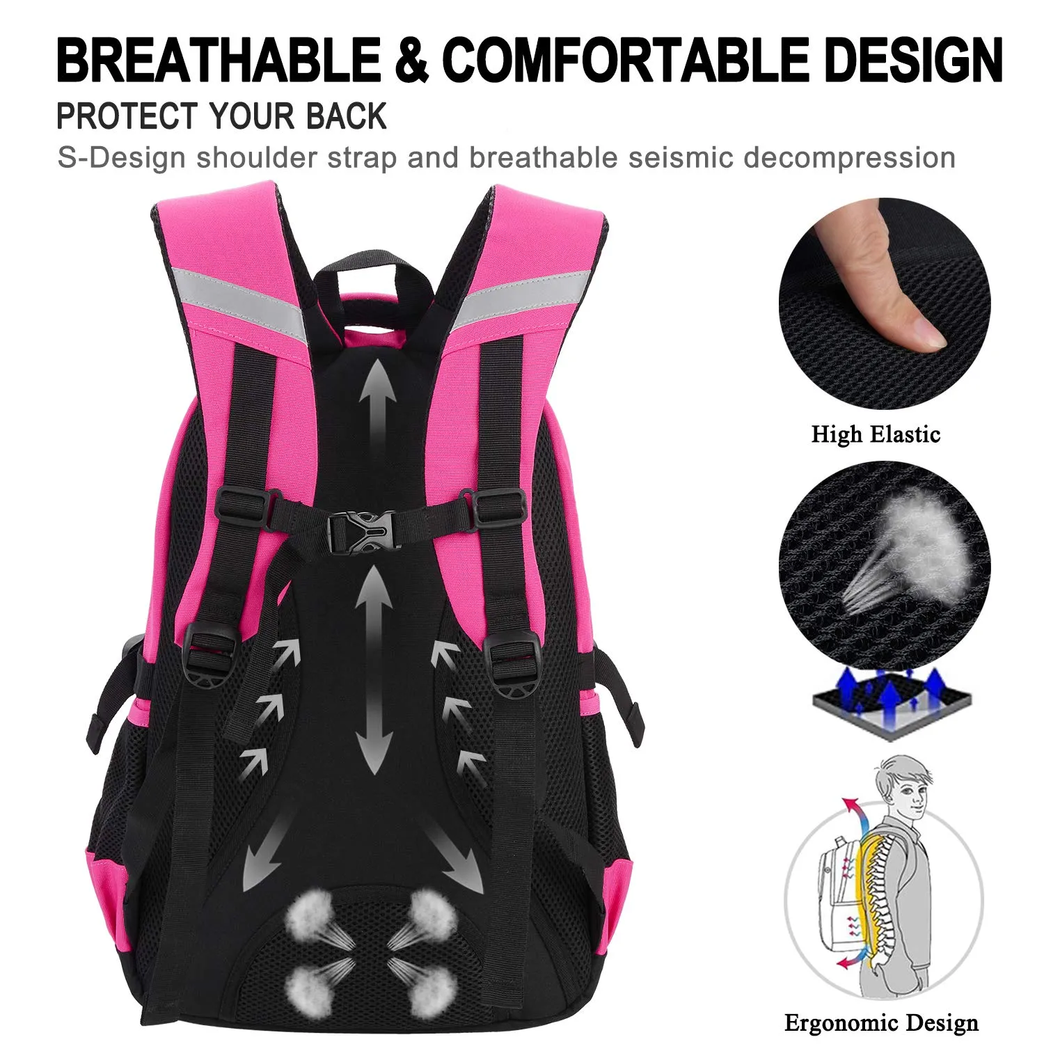 Backpack for Girls, Fanspack Kids School Backpack 2019 New Girls School Bags Bookbags en Nylon