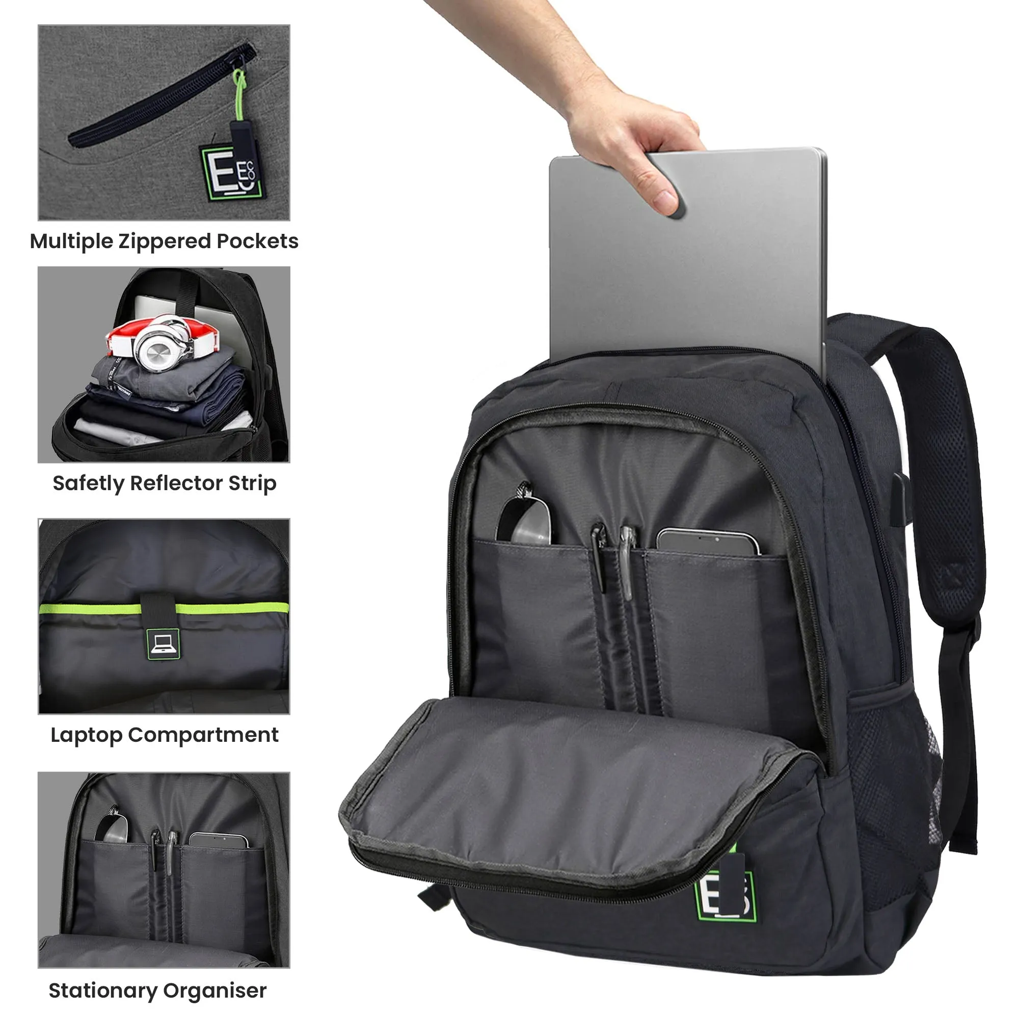 Backpack with USB Laptop or Phone Charging Port