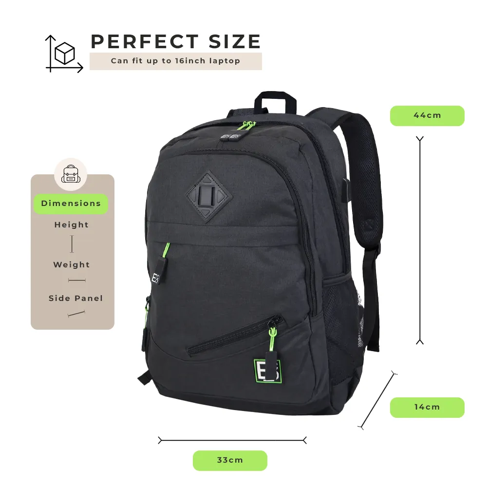 Backpack with USB Laptop or Phone Charging Port