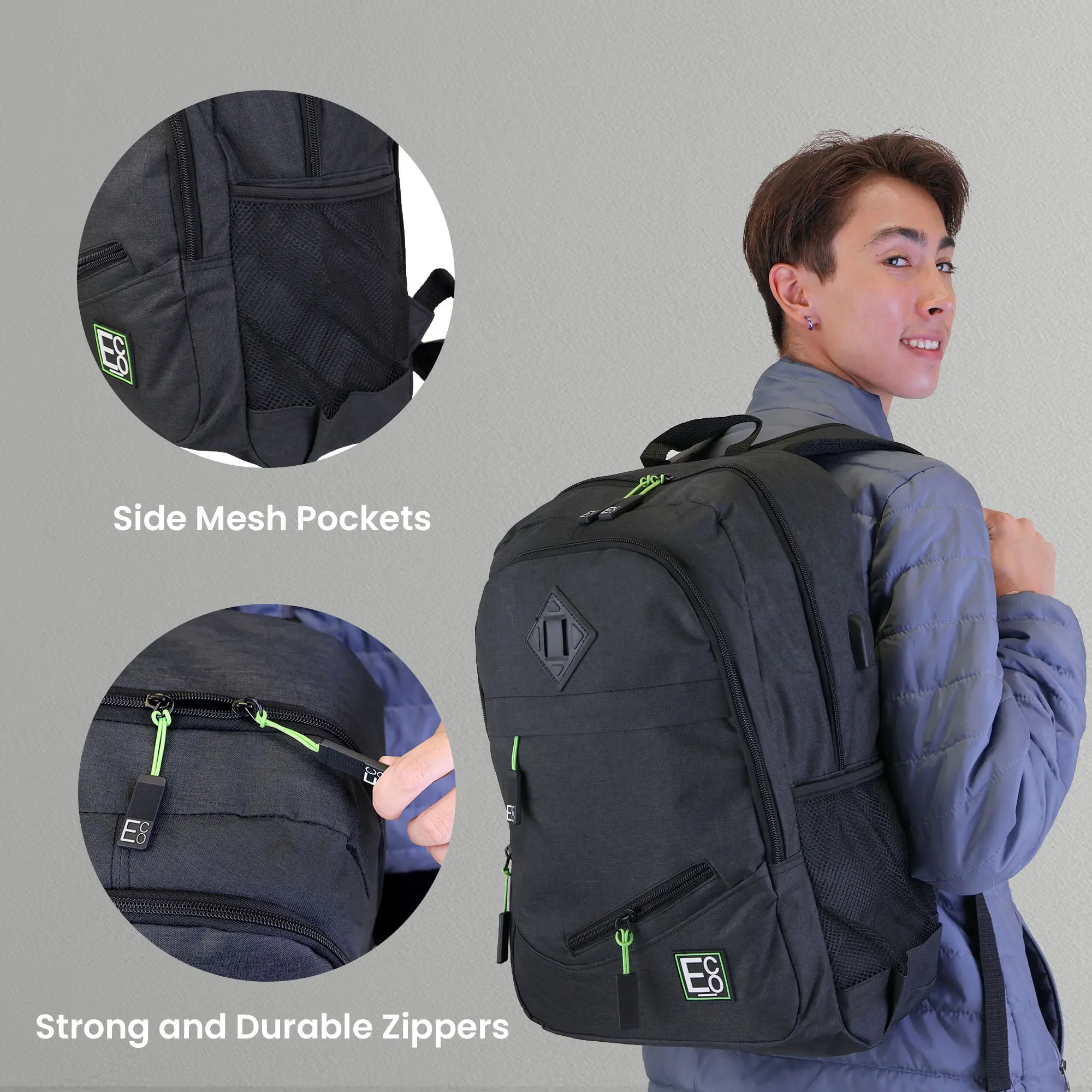 Backpack with USB Laptop or Phone Charging Port