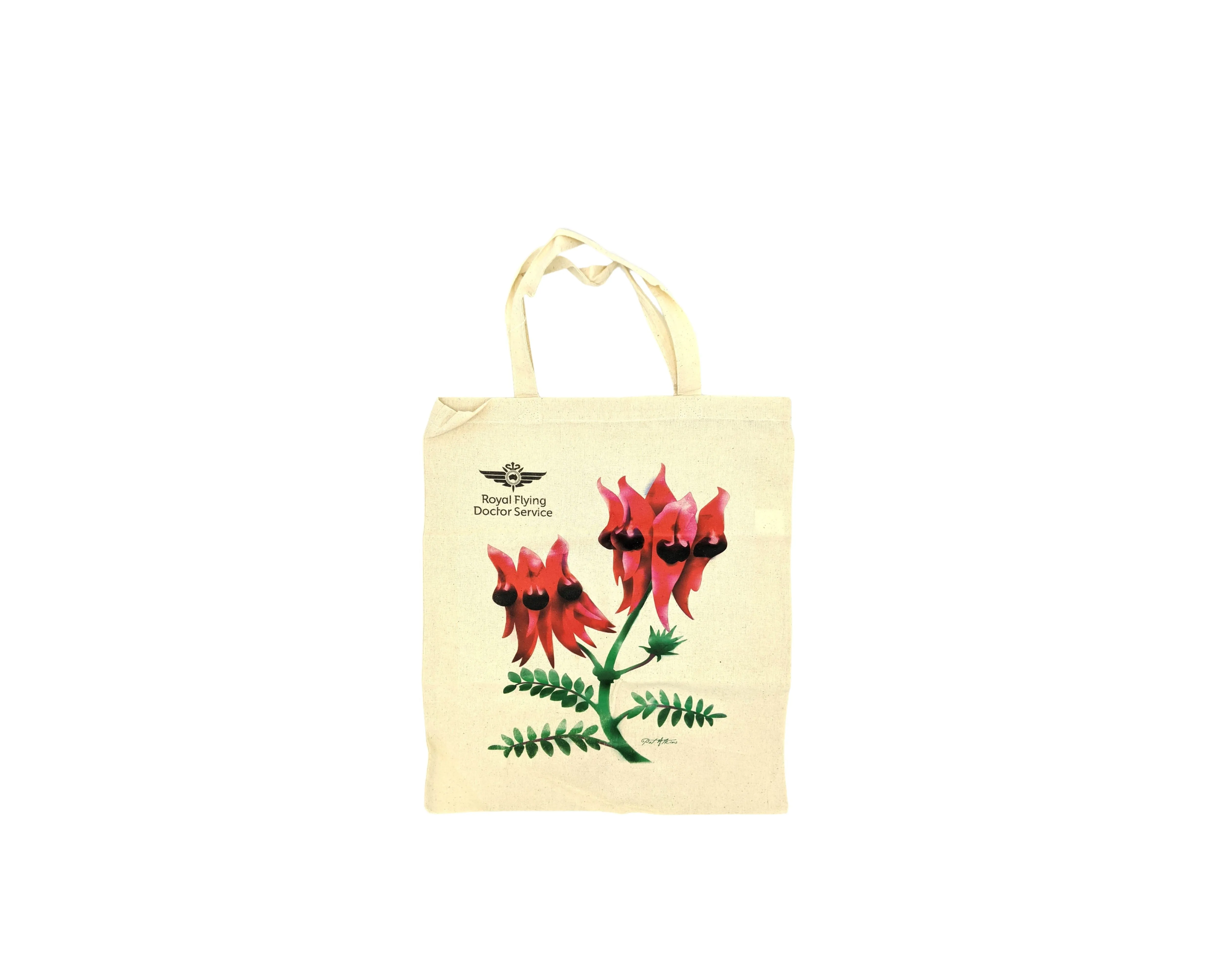 Bag - Calico Sturt's Desert Pea with RFDS logo