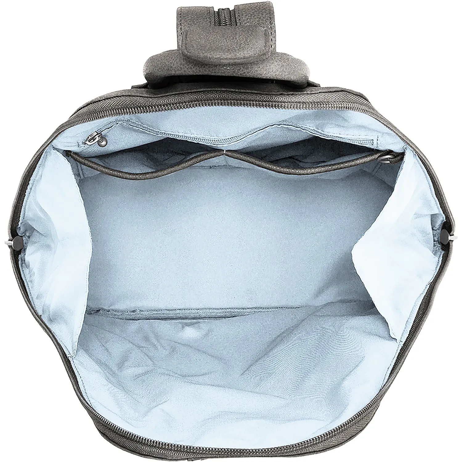 Baggallini Metro Backpack With RFID Phone Wristlet Sterling Shimmer Nylon