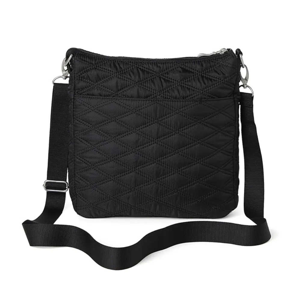 Baggallini Modern Everywhere Black Quilt Slim Crossbody Bag (Women's)