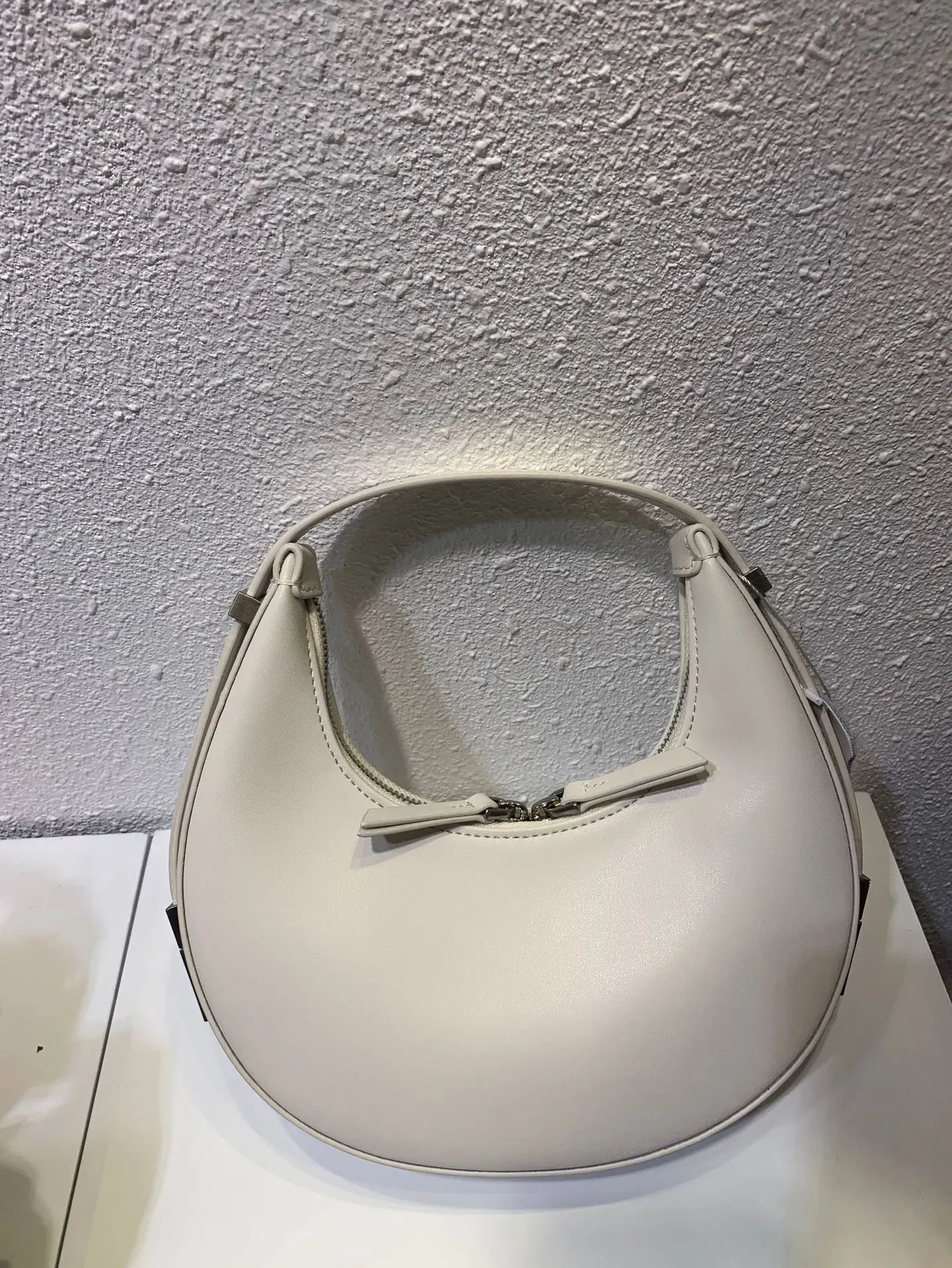 BagSaga Silver Underarm Bag Moon Bag Portable Shoulder Bag