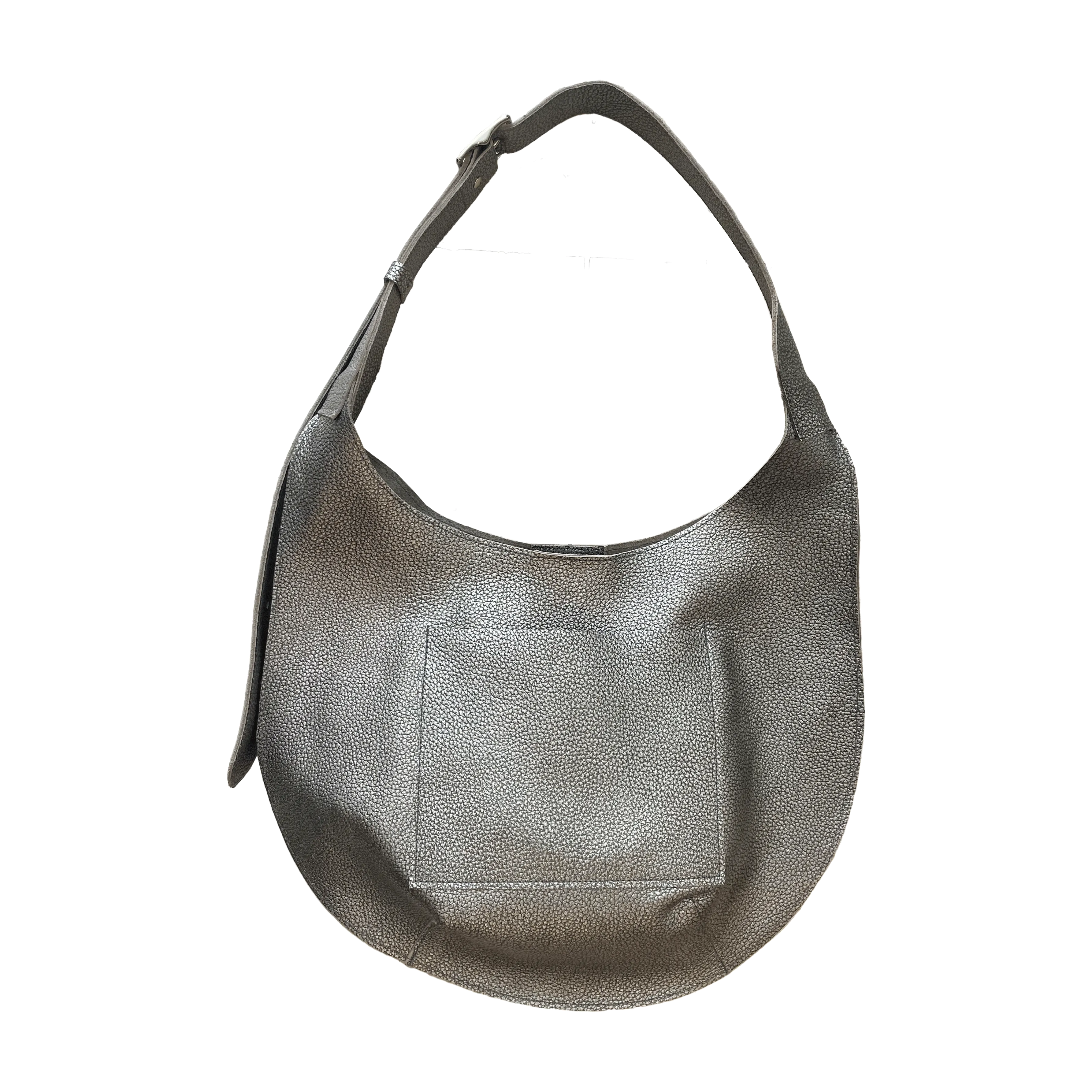 Bardot Leather Hobo in Silver