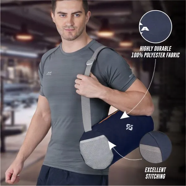 BASIC DUFFEL BAG - NAVY BLUE - ORANGE