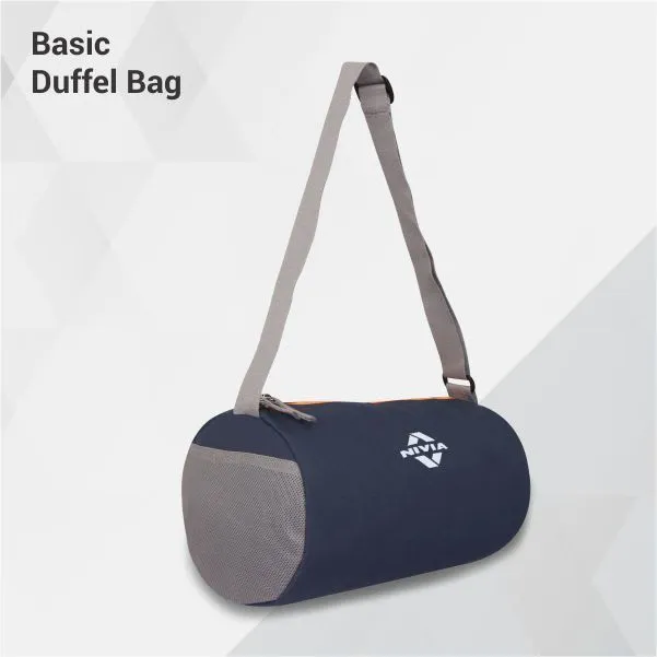 BASIC DUFFEL BAG - NAVY BLUE - ORANGE