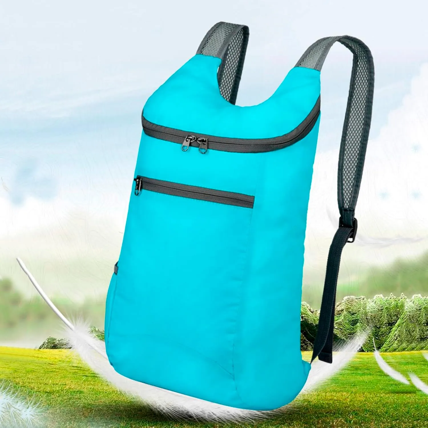 Beach Tote Bag Folding Hiking Backpack Lightweight Sport Day-Pack Suitable For Gym Mens Outdoor Climb Beach Travel X