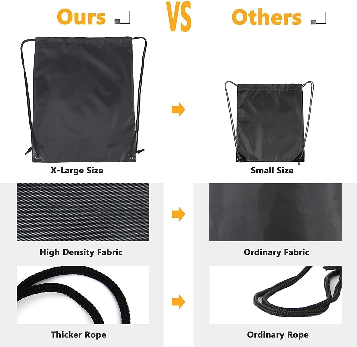 BeeGreen Black and Red Drawstring Backpack Bags Bulk 2 Pack X-Large 22.4" L x 17.5" W Sports Cinch Sack Gym String Bags Machine Washable Heavy Duty for Men Women
