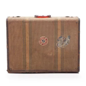 Beige Depression Era Suitcase