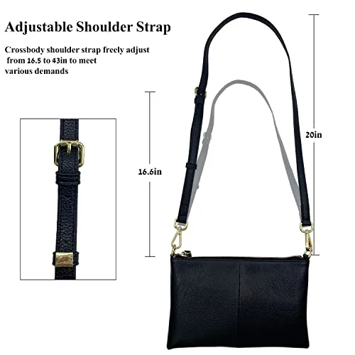 Beurlike Leather Wristlet Wallet Clutch Purses For Women Small Crossbody Phone Bags(Spearmint)