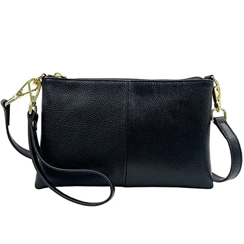 Beurlike Leather Wristlet Wallet Clutch Purses For Women Small Crossbody Phone Bags(Spearmint)