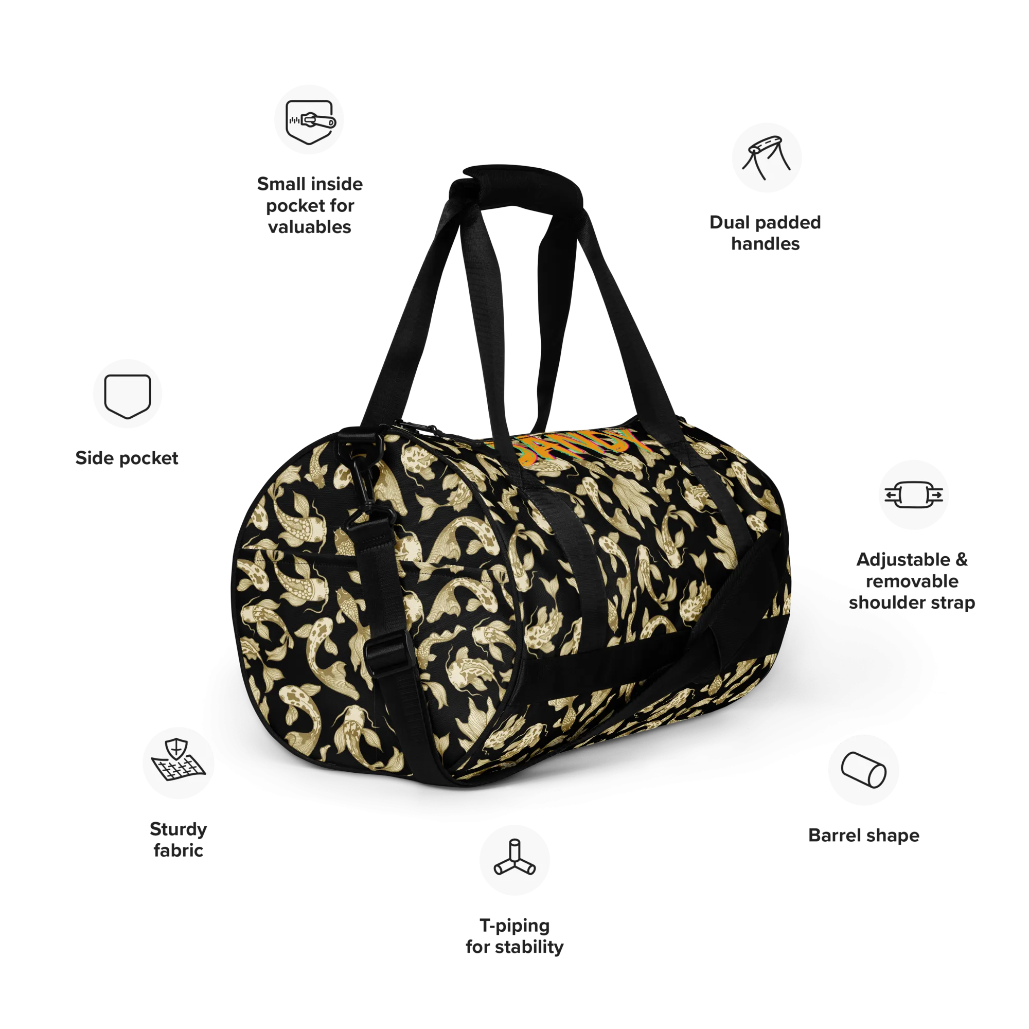 B/G Koi gym bag