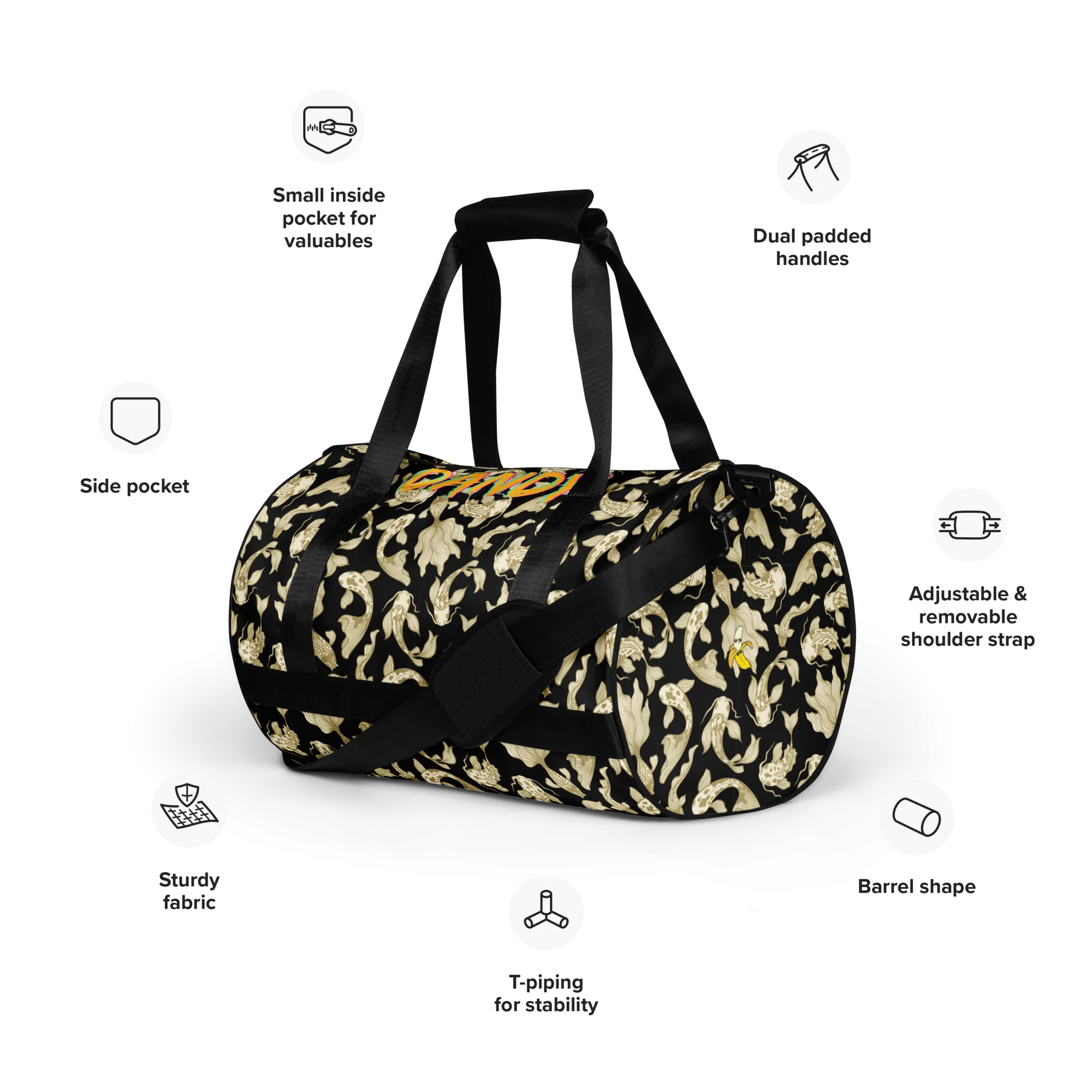 B/G Koi gym bag