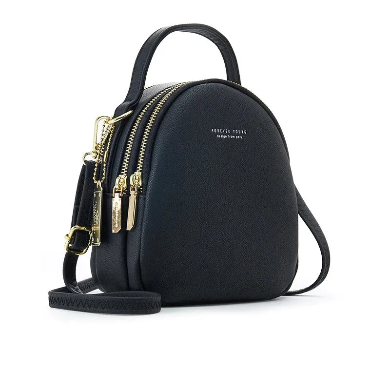 Big Capacity 3 Layer Mini Backpack Purse Soft Leather Rucksack Handbag Fashion Backpack Handbag