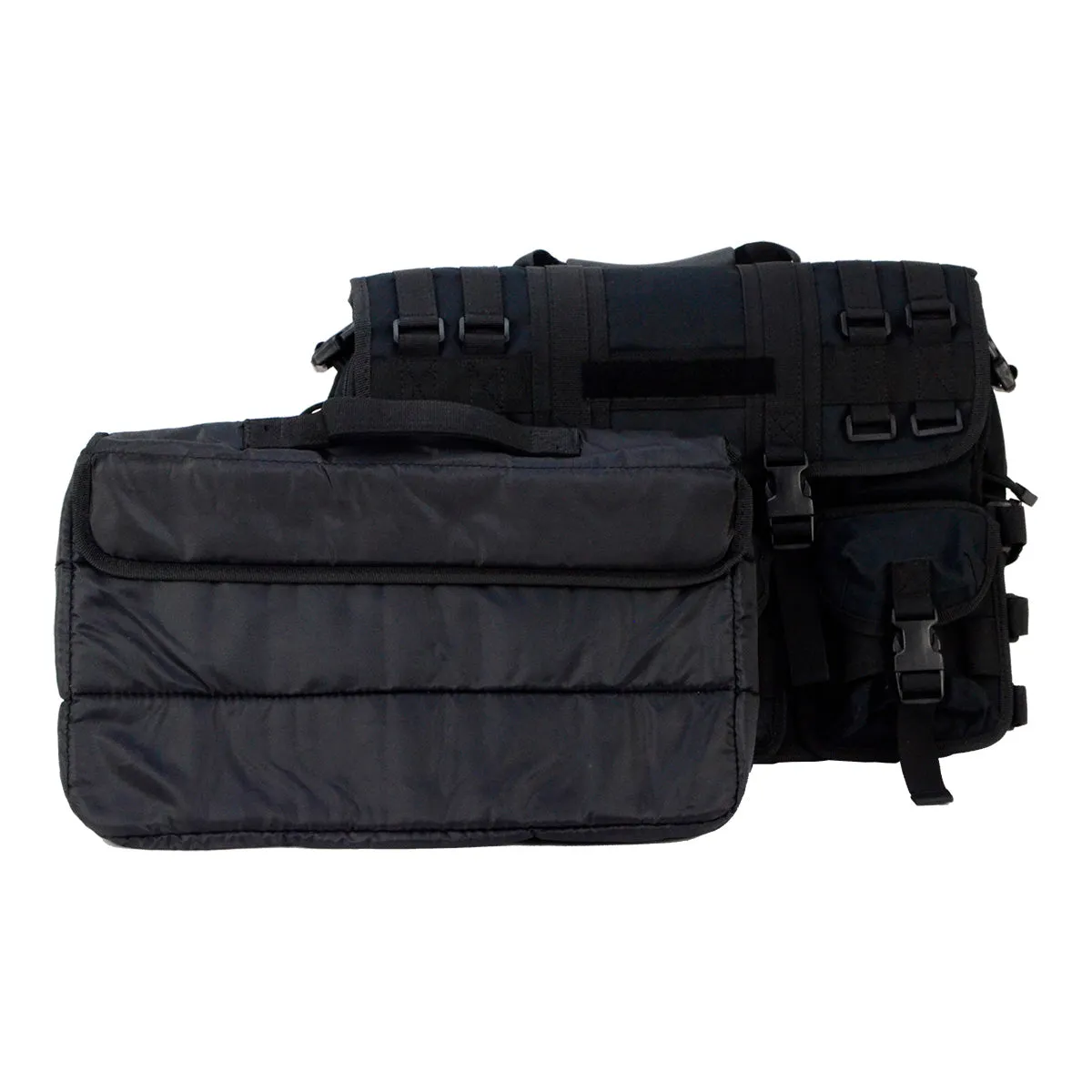 Black Army/Military-Style Cross-body Messenger Bag