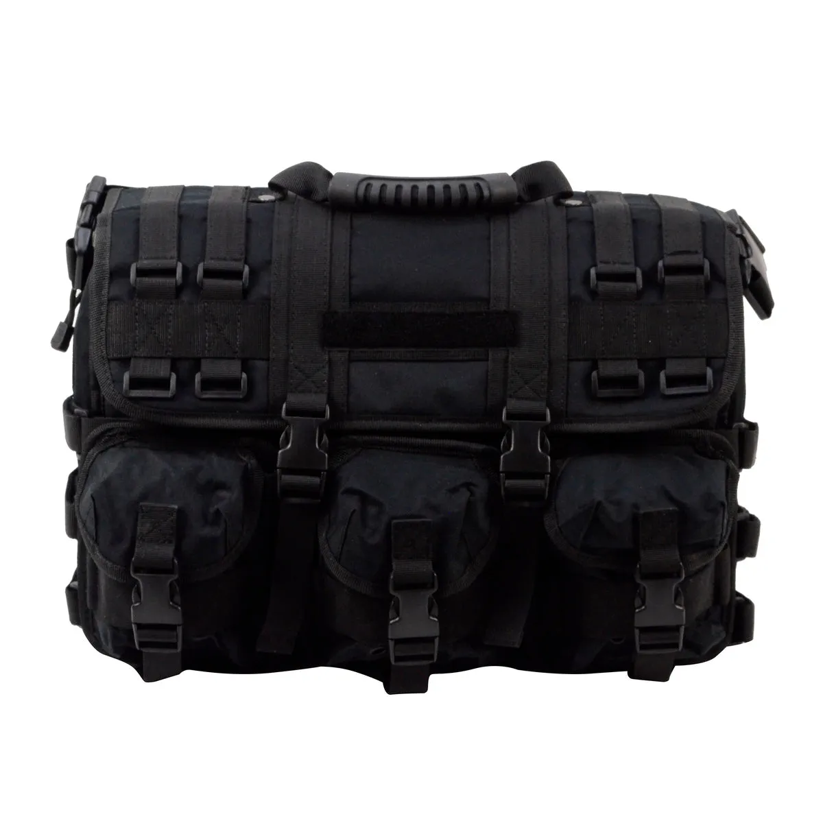 Black Army/Military-Style Cross-body Messenger Bag