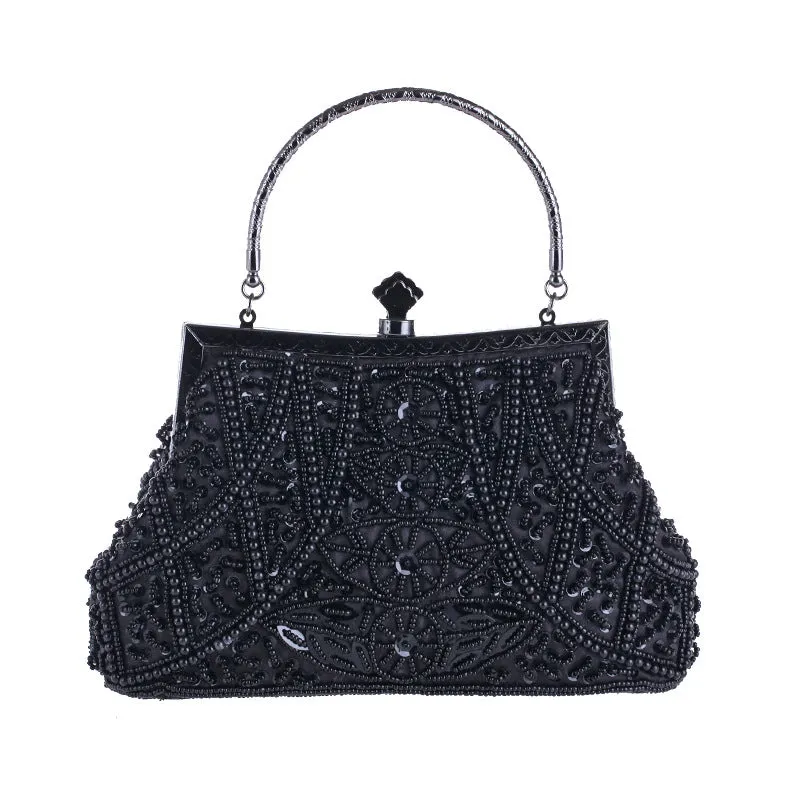 Black Beaded Purse