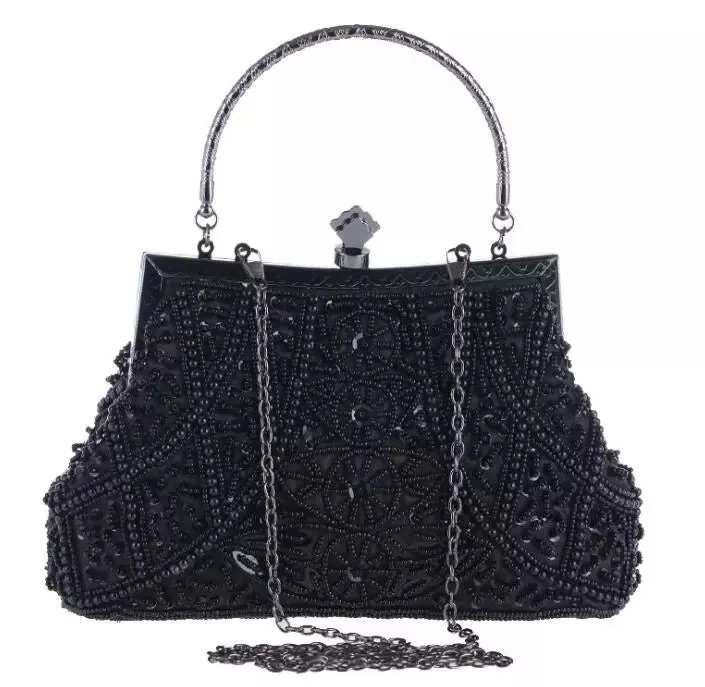 Black Beaded Purse