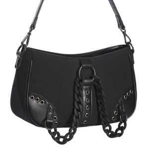 Black Double Chain Crossbody Bag