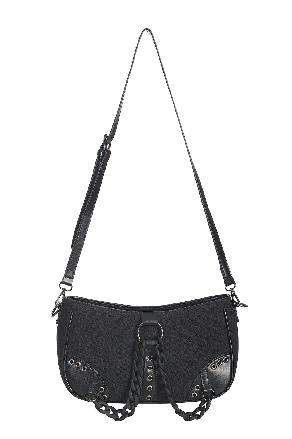 Black Double Chain Crossbody Bag