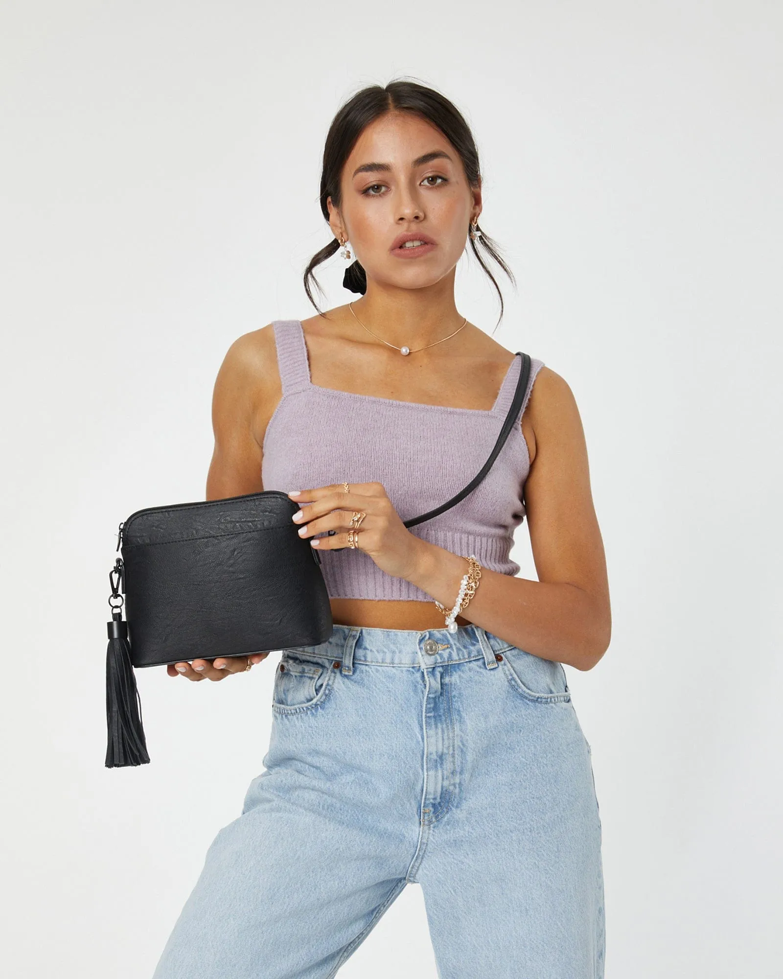 Black Karen Crossbody Bag