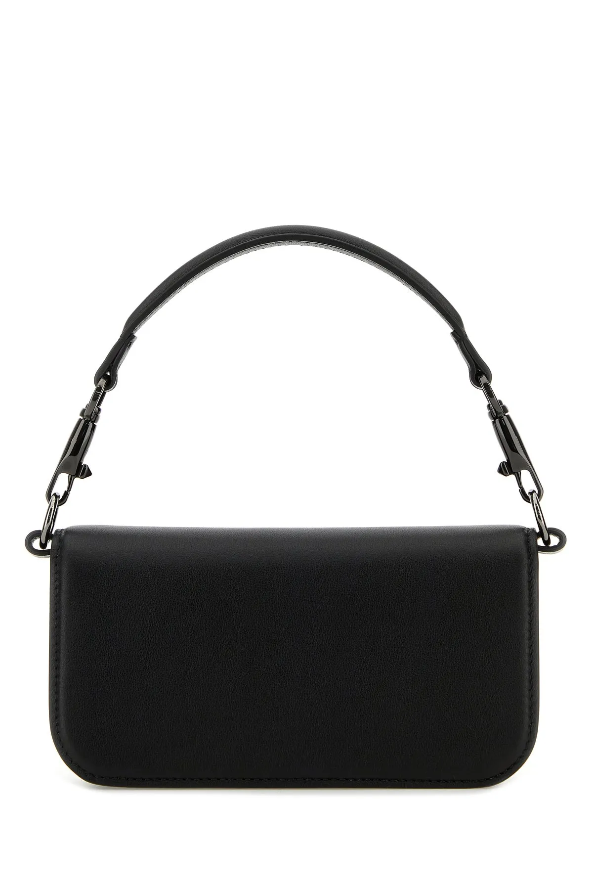 Black leather Locò clutch