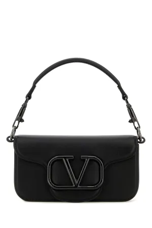 Black leather Locò clutch