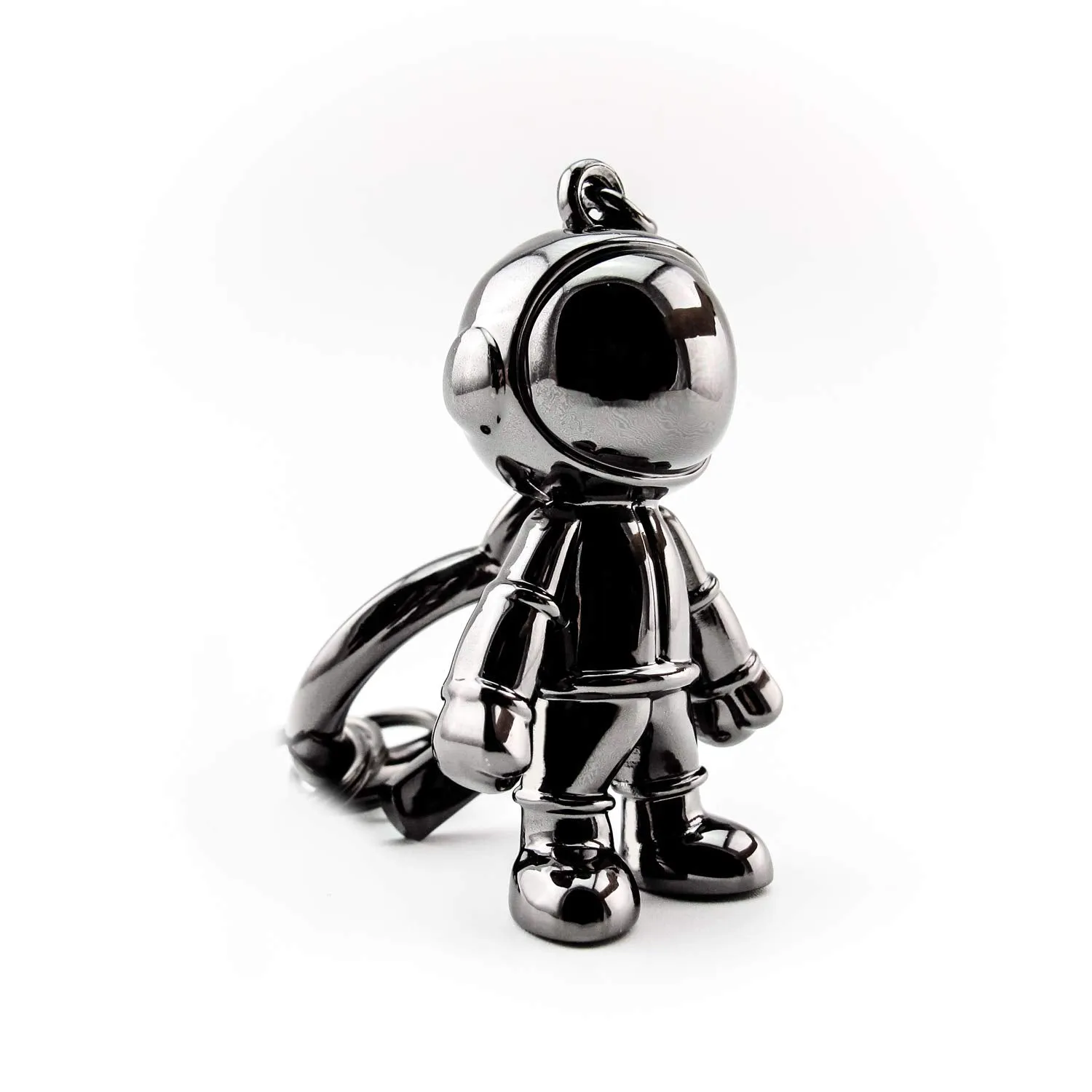 Black Robot Keychains Men Creative Spacemen Car Key Chain Ring for Office Backpack Purse Charm Black
