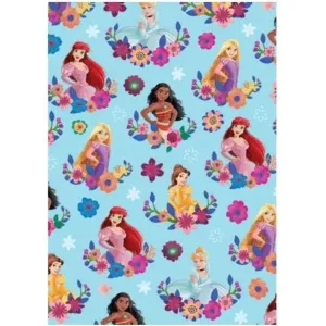 Blue Disney Princess Folded Gift Wrap