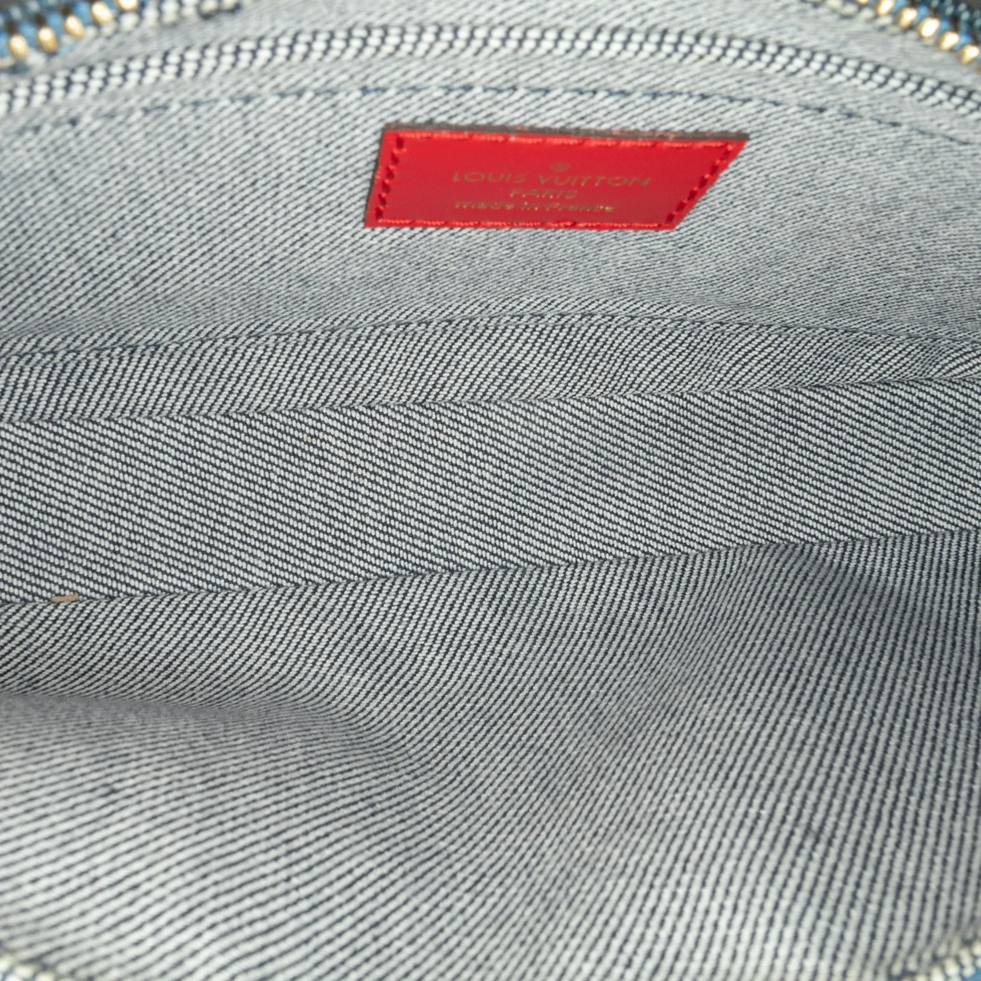 Blue Louis Vuitton Monogram Denim Patchwork Multi Pochette Accessoires Crossbody Bag