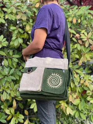 Boho Embroidered Cotton Shoulder Bag 6-Pocket