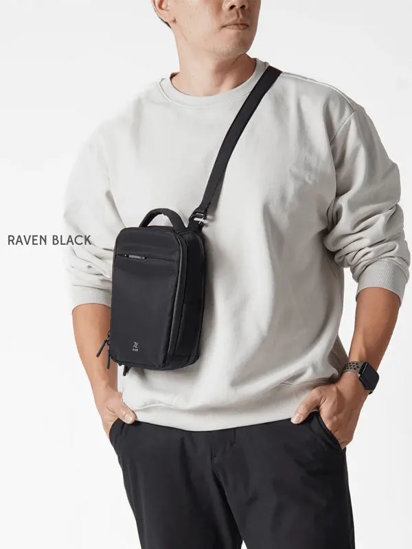 Bold Mimic: Multi-Carry Sling/Backpack in Raven Black Color