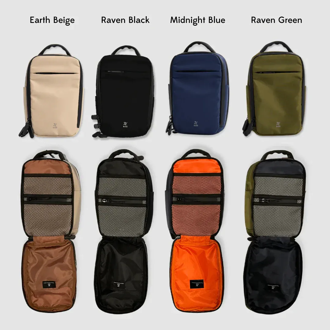 Bold Mimic: Multi-Carry Sling/Backpack in Raven Black Color