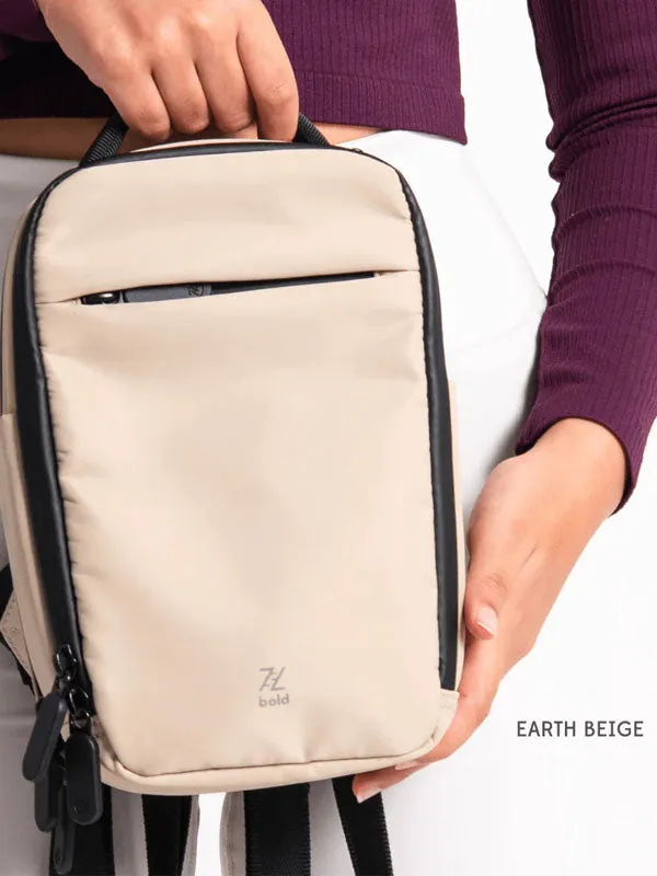 Bold Mimic: Multi-Carry Sling/Backpack in Raven Black Color