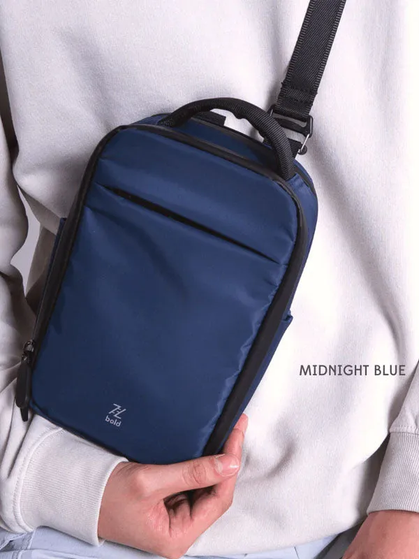 Bold Mimic: Multi-Carry Sling/Backpack in Raven Black Color