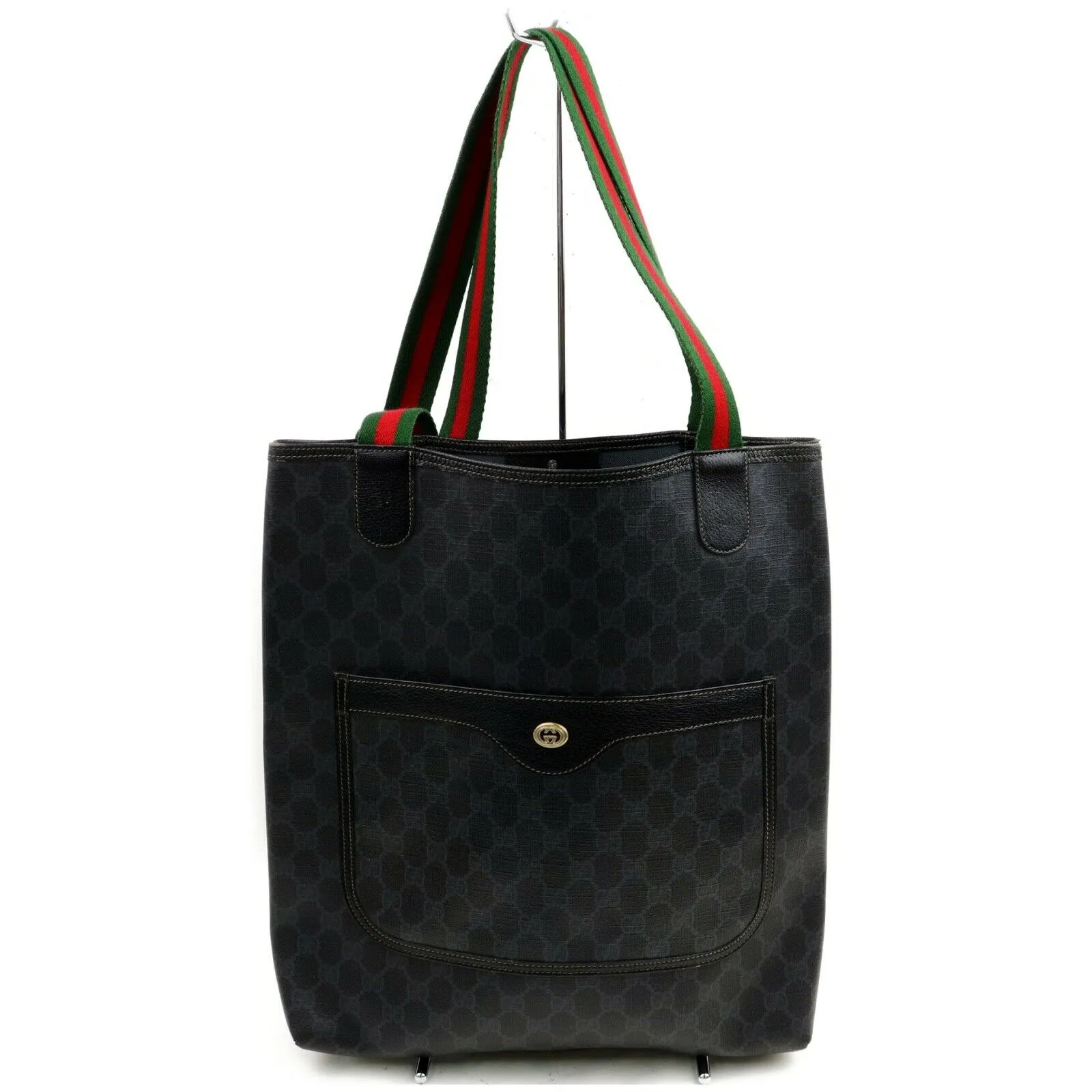 Brand Inspired Gucci Tote Bag Black PVC