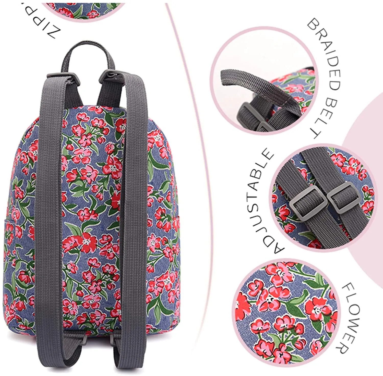 Bravo BTS Mini Denim Backpack 10" (Bloom)