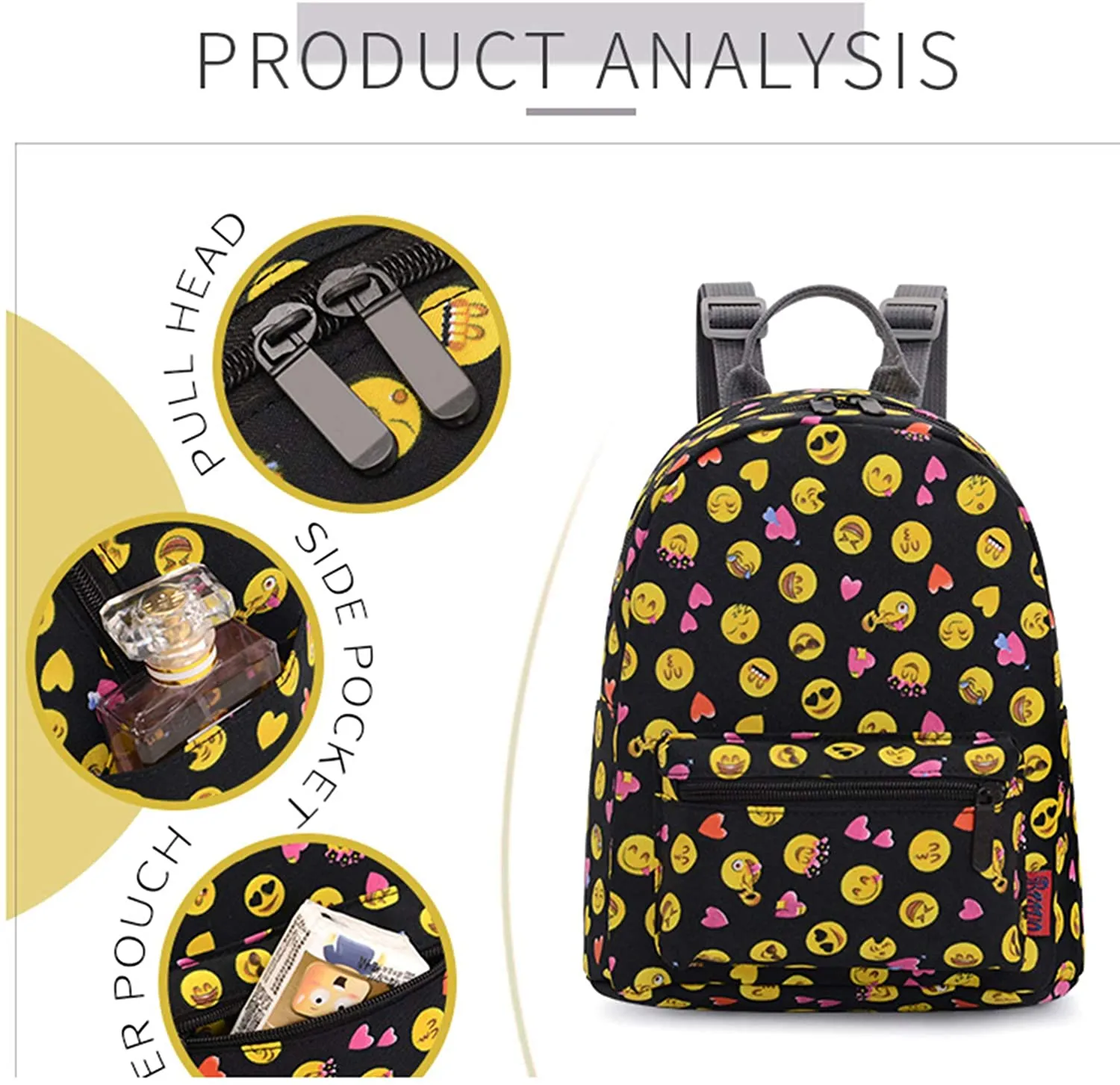 Bravo! Fashion Design All Purpose 9" Floral Backpack (Sweet Plum)