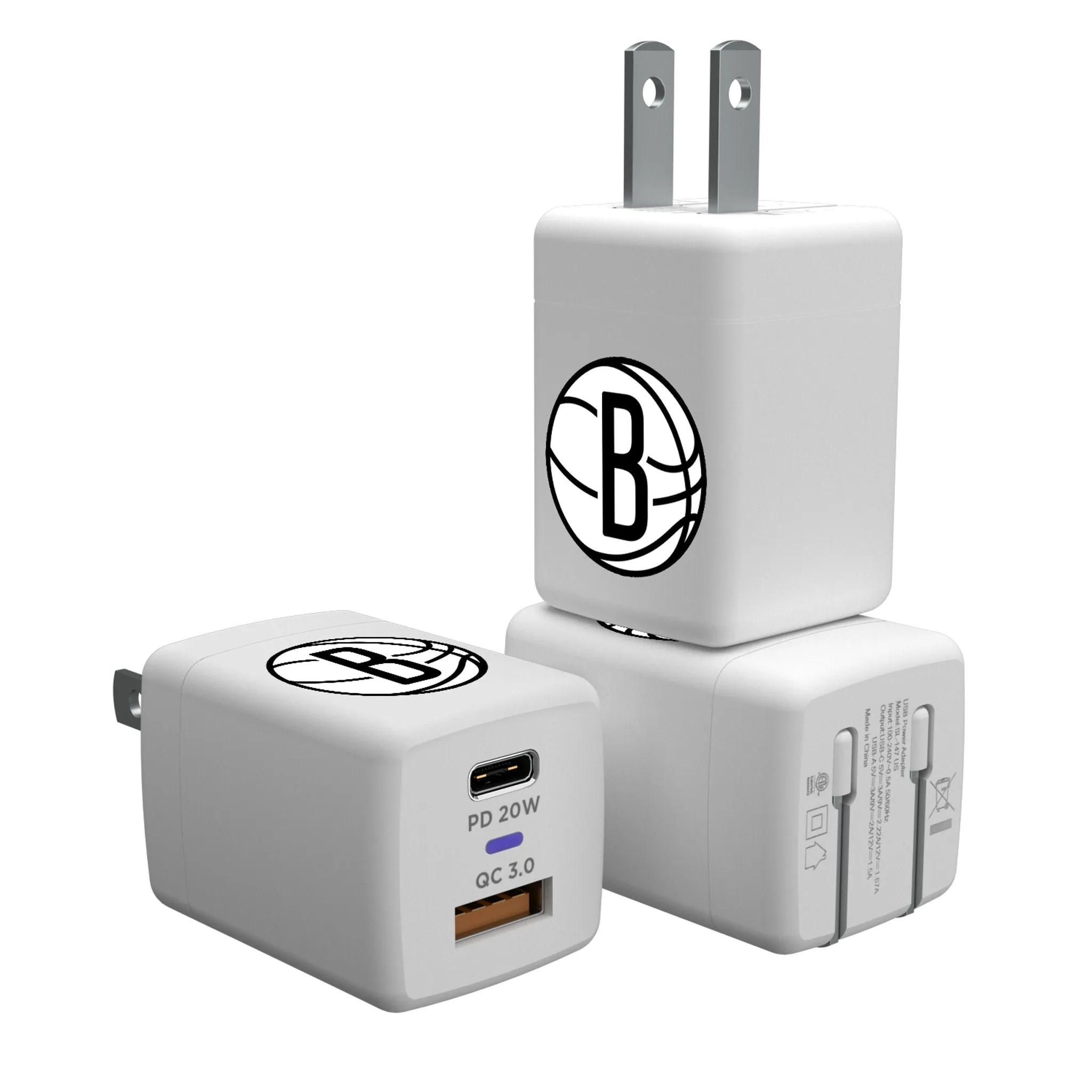 Brooklyn Nets Insignia USB A/C Charger