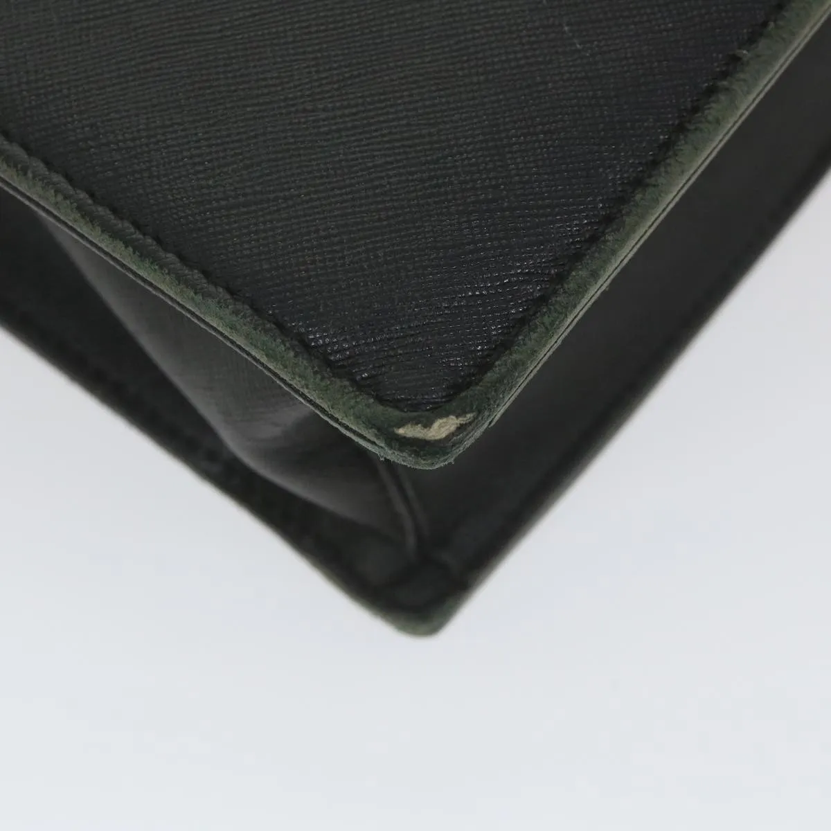 BURBERRY Briefcase Leather Black Auth 58915