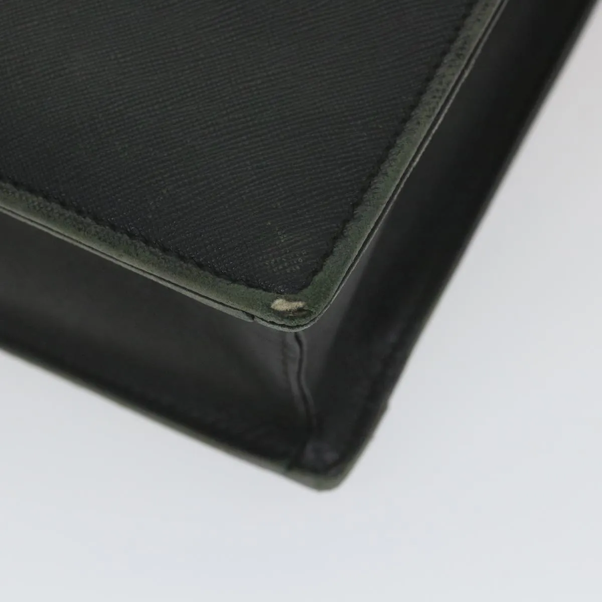 BURBERRY Briefcase Leather Black Auth 58915